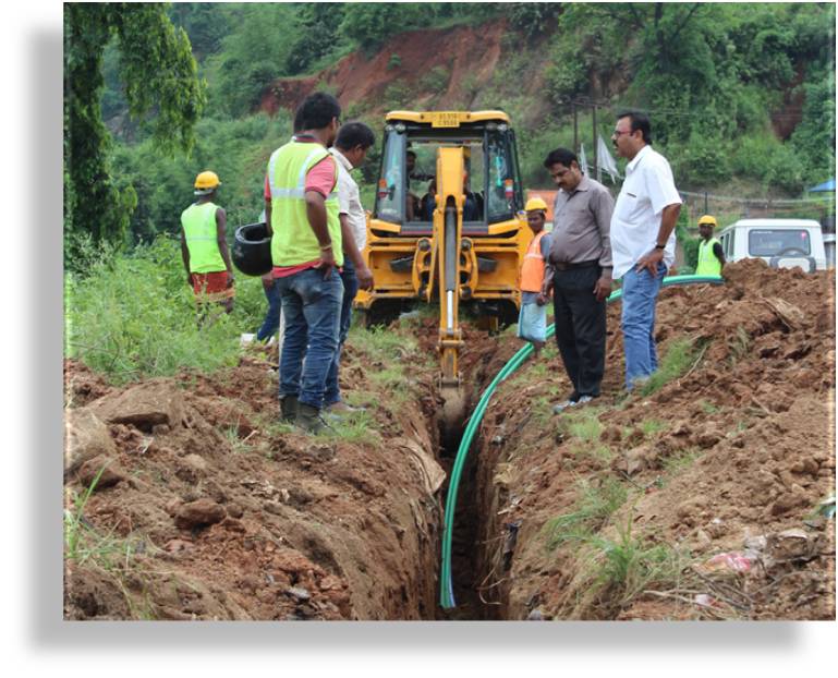 Laying of Optical Fiber Cable